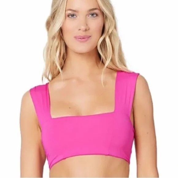 l*space Other - NWOT L*Space Parker Bikini Top V-Back Extra Wide Strap Square Neck Longline S